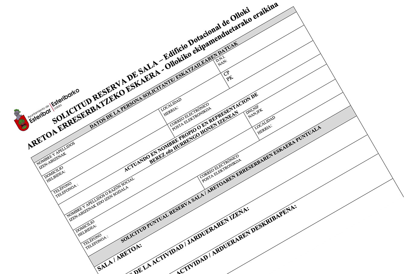 Fotografía Formulario Reservas